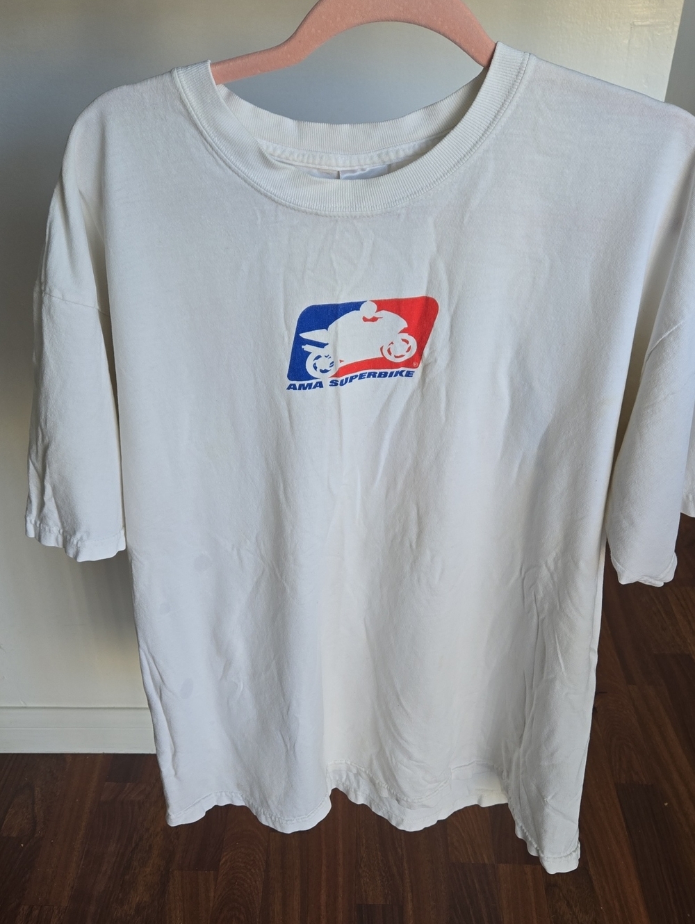 Gildan White Short Sleeve AMA Superbike Graphic Tee